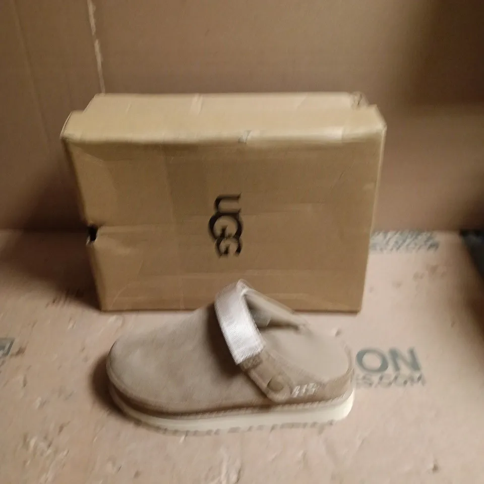 UGG BEIGE SLIP-ON SANDALS – BOXED - UK SIZE 5