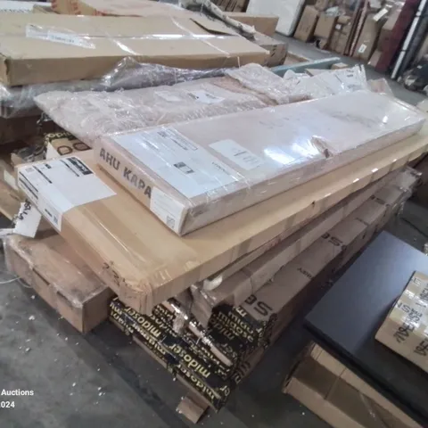 PALLET OF ASSORTED FLAT PACK FURNITURE PARTS