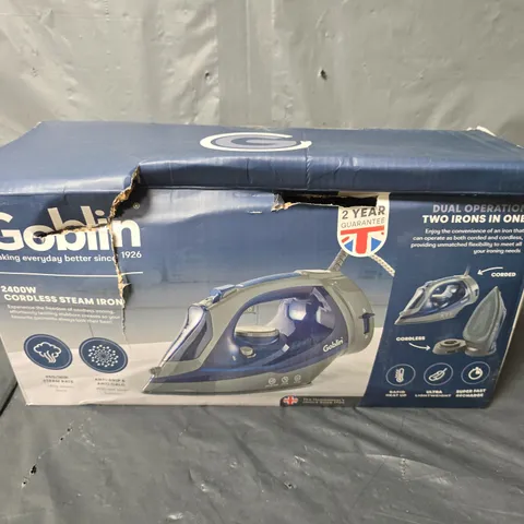 BOXED GOBLIN 2400W CORDLESS STEAM IRON