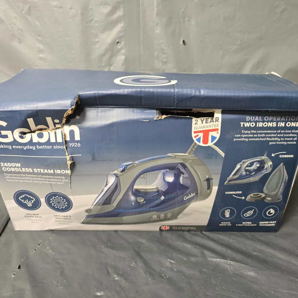 BOXED GOBLIN 2400W CORDLESS STEAM IRON