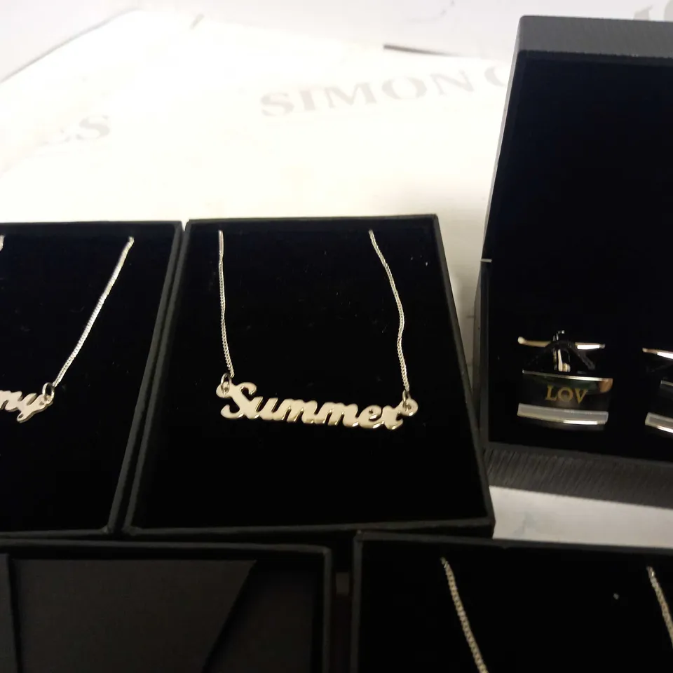 LOT OF 5 PERSONALISED JEWELLERY ITEMS RRP £136