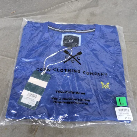 BAGGED CREW CLOTHING COMPANY CREW CLASSIC TEE IN BLUE - LARGE