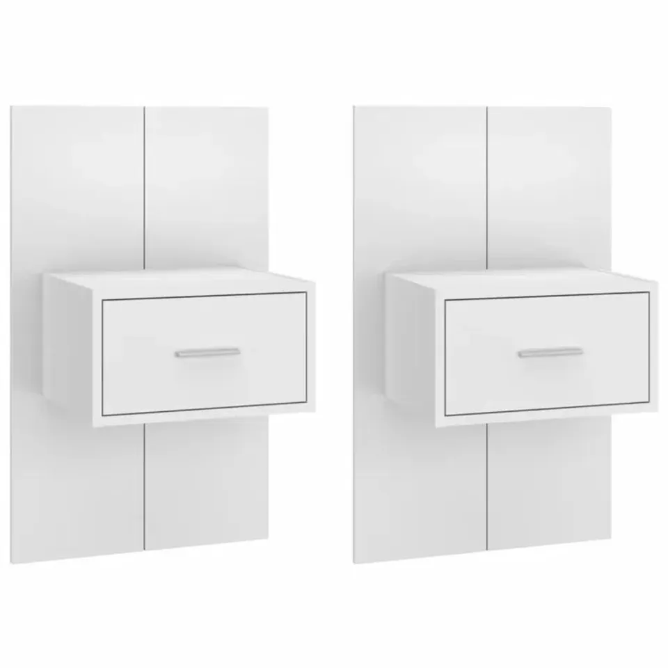 BOXED JAICE WALL-MOUNTED BEDSIDE CABINET 
