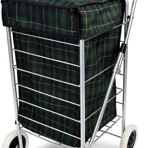 BOXED 4 WHEEL FOLDING SHOPPING TROLLEY BAG CART MARKET LAUNDRY