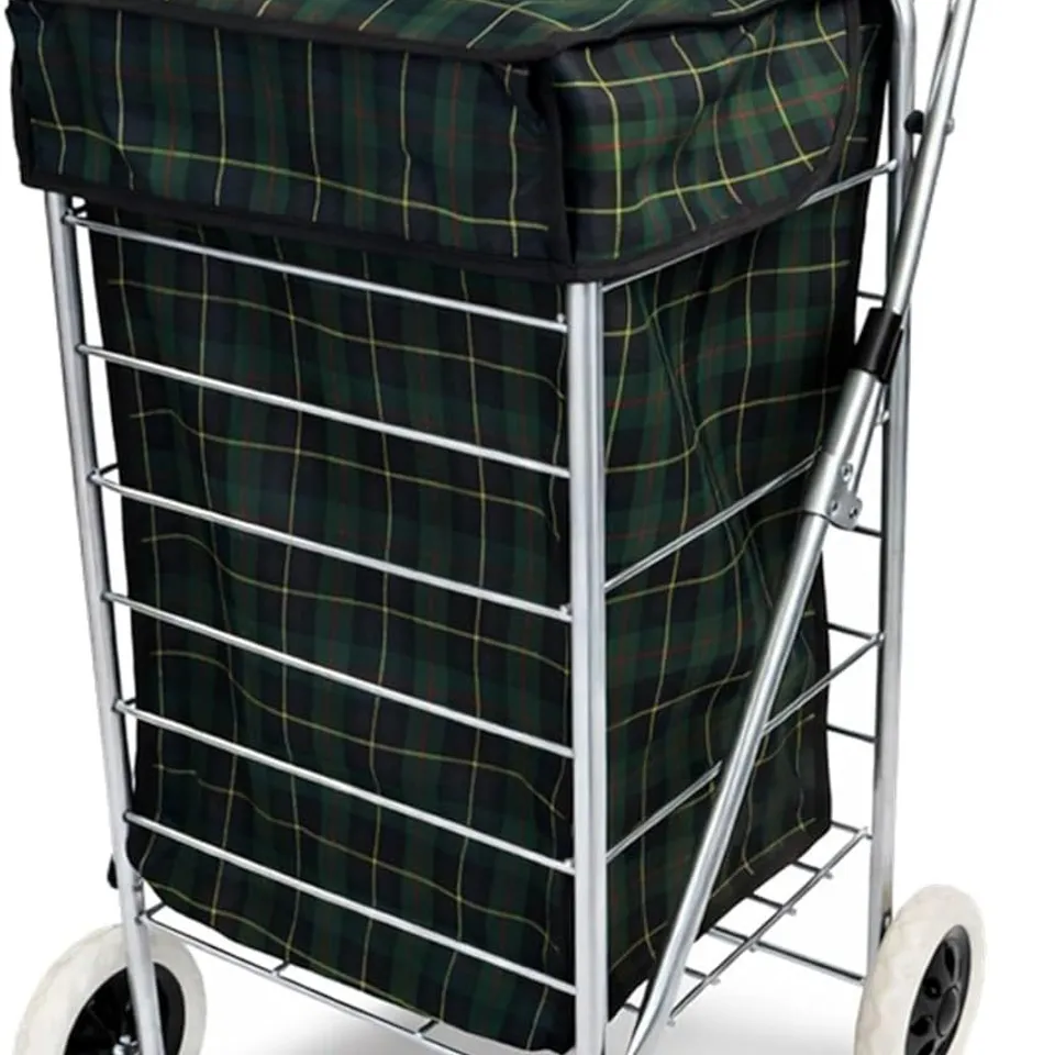 BOXED 4 WHEEL FOLDING SHOPPING TROLLEY BAG CART MARKET LAUNDRY