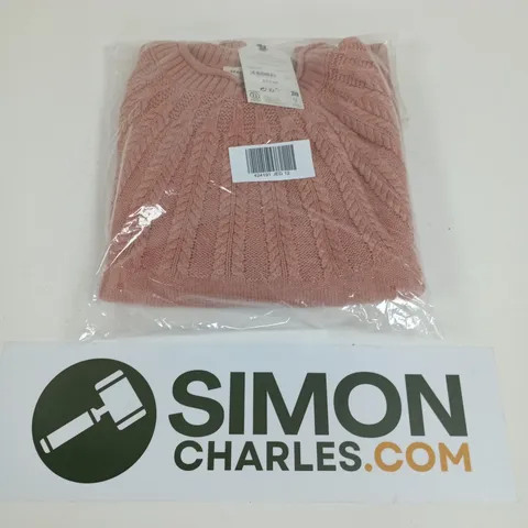 BAGGED SEASALT CORNWALL STONE CHAT JUMPER IN DUSTY ROSE - UK 12