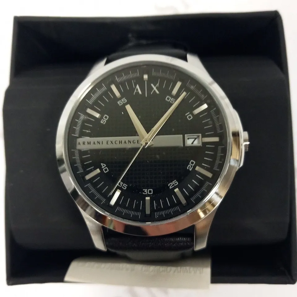 BOXED ARMANI EXCHANGE THREE HAND WRIST WATCH