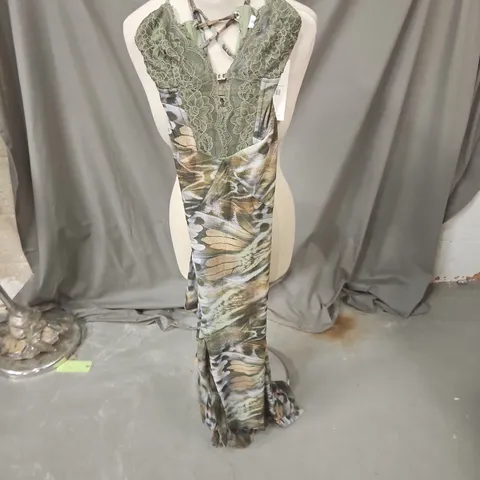 OUTCAST WOMEN'S LACE DRESS β OLIVE GREEN, XS