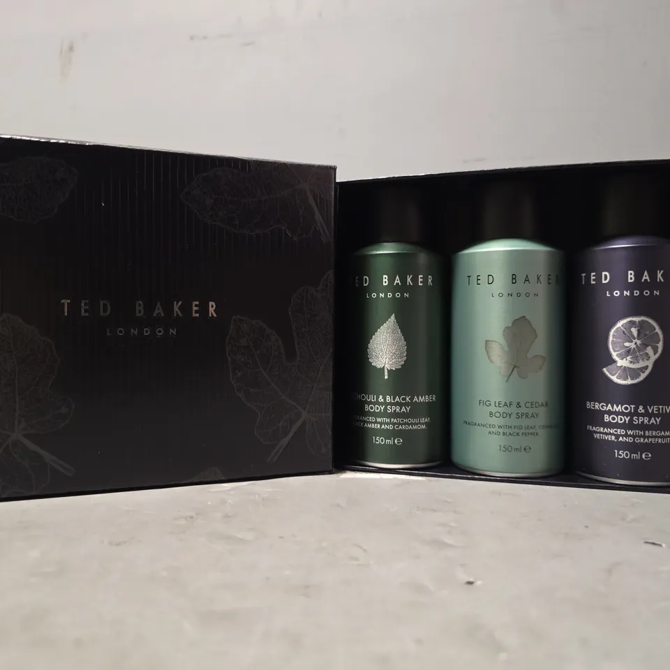 SET OF 3 TED BAKER BODY SPRAYS 