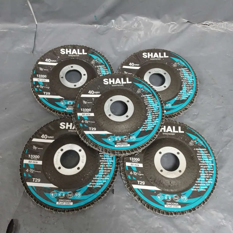 LOT OF 5 SHALL SANDING DISCS SH007001MX