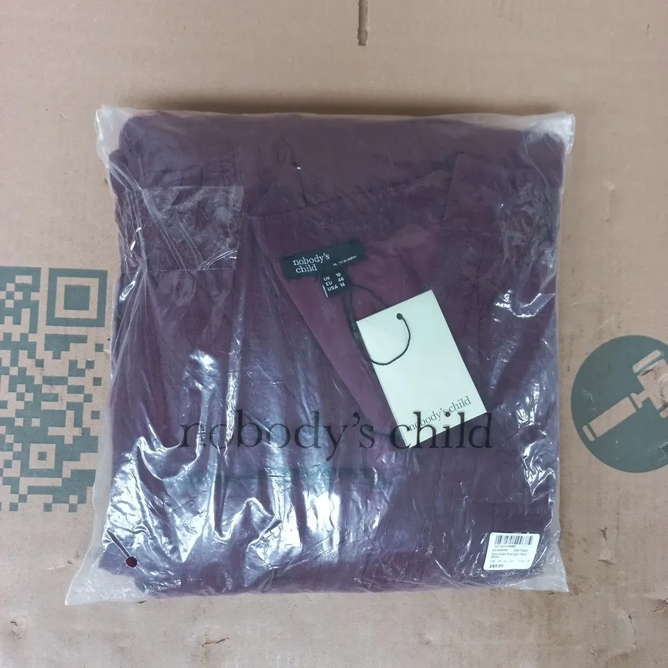 BAGGED NOBODY'S CHILD SLEEVELESS STARLIGHT MIDI DRESS IN PURPLE SIZE UK 18