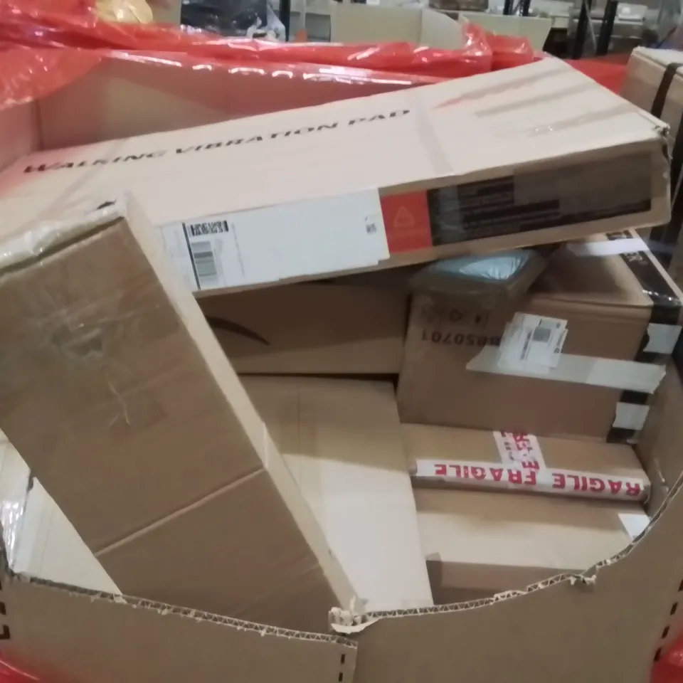 PALLET OF ASSORTED HOUSEHOLD GOODS AND PRODUCTS TO INCLUDE;ABDOMINAL MACHINE,SLOW JUICER,PLAYMAT 