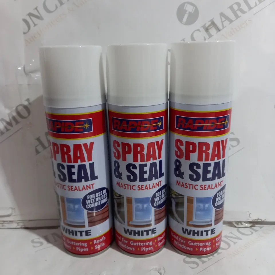 BOX OF 24 RAPIDE SPRAY & SEAL MASTIC SEALAND IN WHITE