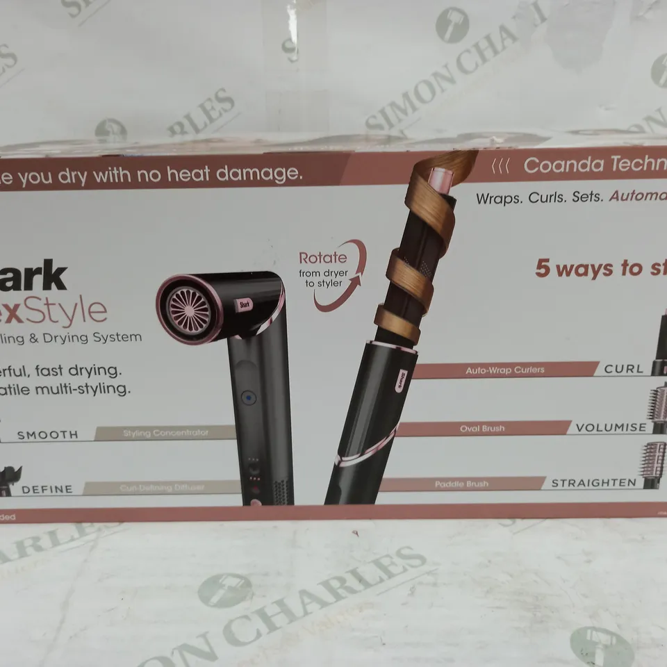 BOXED SHARK FLEXSTYLE HAIR STYLER AND DRYER 