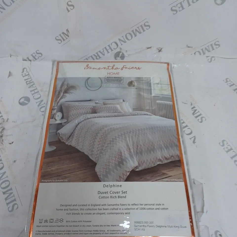 SAMANTHA FAIRES DELPHINE DUVET COVER SET - KING 
