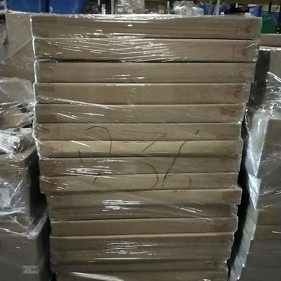 PALLET OF 16 BRAND NEW BOXED K BY KELLY HOPPEN RIPPLE WAVED MIRROR - BLACK APPROX 100CM DIAM RRP £87