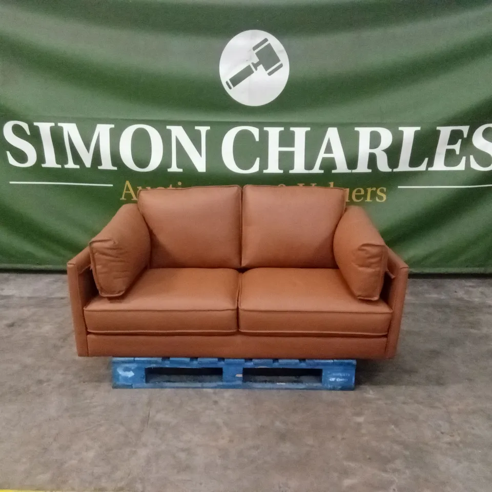 SASHA 2 SEATER LEATHER/FAUX LEATHER SOFA RRP £999