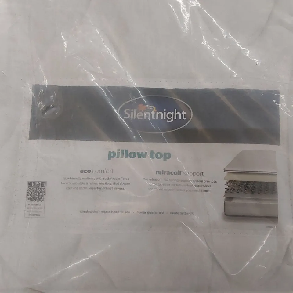 BAGGED SILENTNIGHT 4FT6 DOUBLE SIZED PILLOWTOP MATTRESS