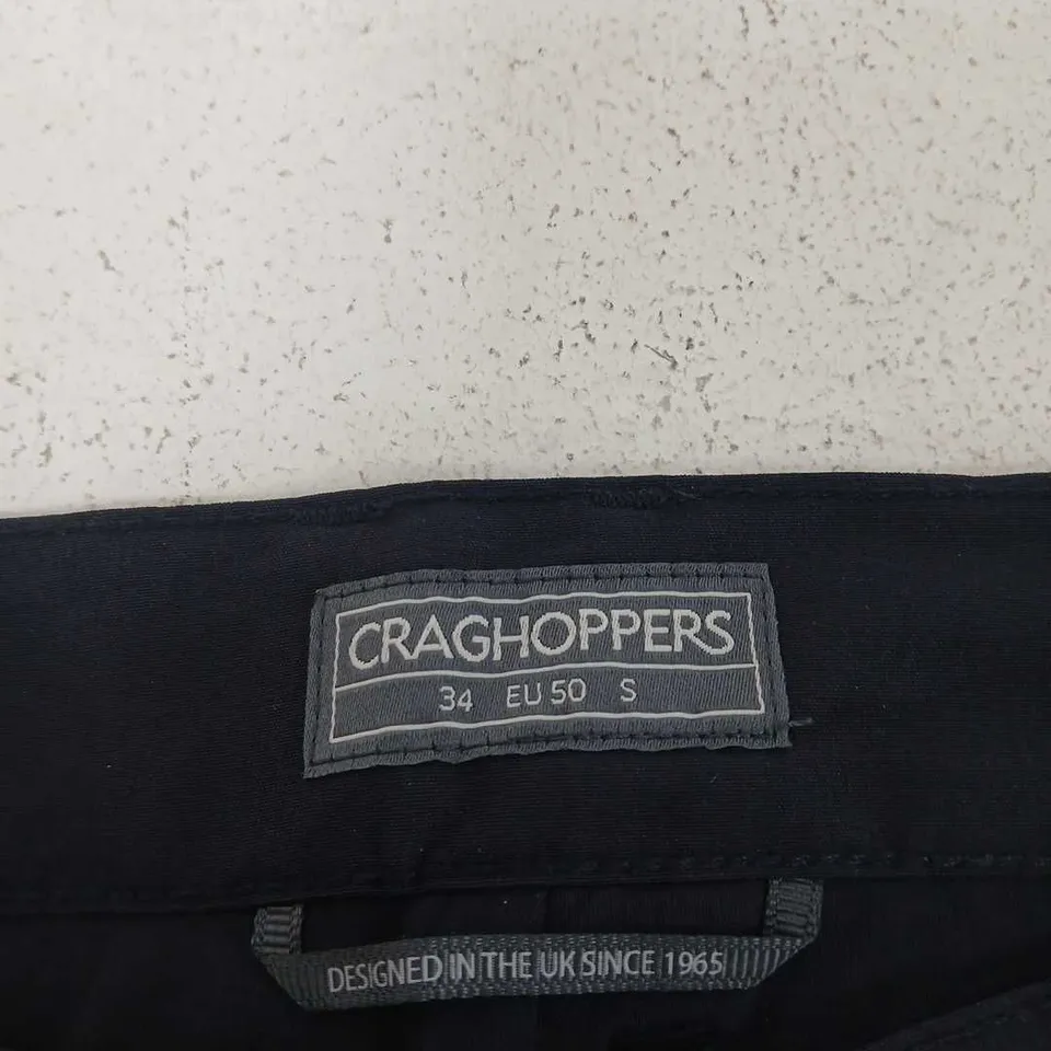 CRAGHOPPERS MENS TROUSERS, NAVY, UK 34 (EU 50) SHORT
