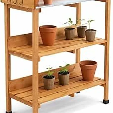 BOXED 6590 WOODEN POTTING TABLE FLOWER PLANT WORKBENCH GARDEN GREENHOUSE