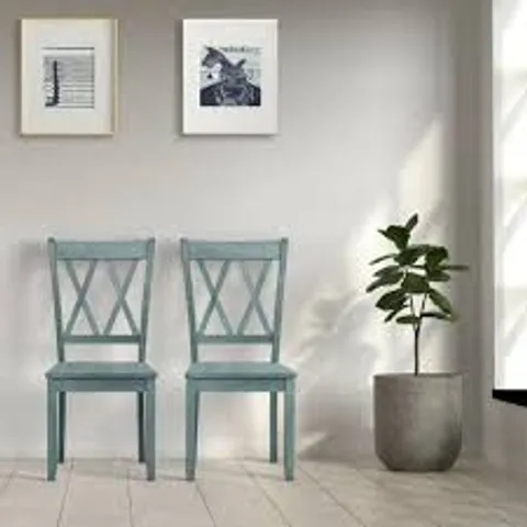 BOXED COSTWAY WOODEN DINING CHAIR (SET OF 2) (1 BOX)