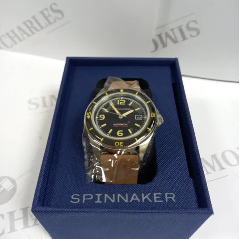 BOXED SPINNAKER MENS AUTOMATIC BLACK DIAL WATCH 