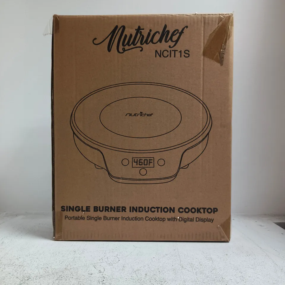 NUTRICHEF NCIT1S PORTABLE SINGLE BURNER INDUCTION COOKTOP – BOXED