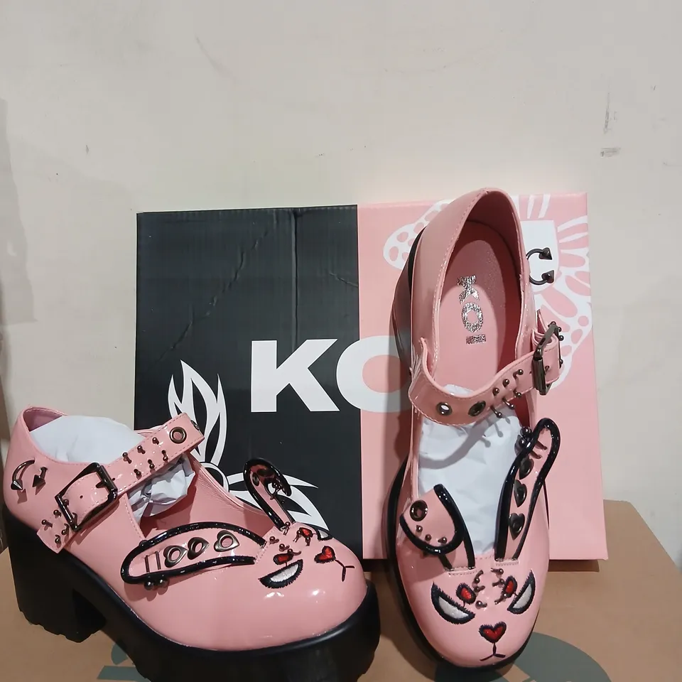 KOI PINK BUNNY EDITION PLATFORM MARY-JANE BOOTS – UK4
