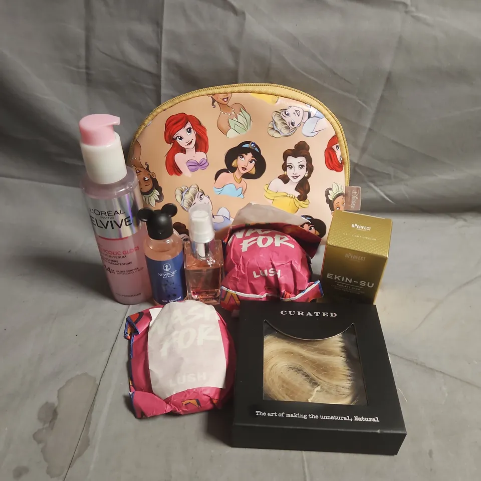 APPROXIMATEY 20 ASSORTED HEALTH AND BEAUTY PRODUCTS TO INCLUDE - BPERFECT EKIN-SURADIANT GLOW SKIN PERFECTOR - CURATED CLIP IN HAIR EXTENSION - L'OREAL ELVIVE GLYCOLIC GLOSS LEAVE-IN SERUM - ETC