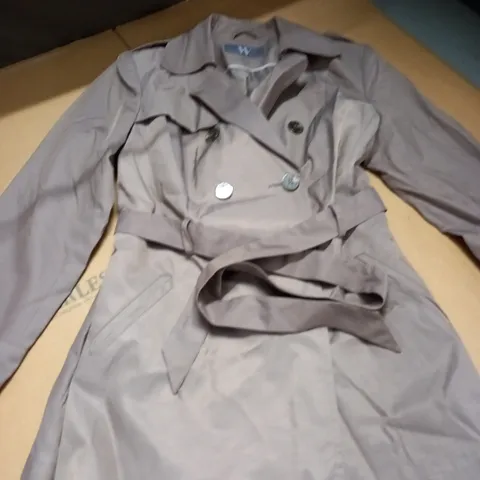 WALLIS MOCHA JACKET WITH BELT - SIZE 14