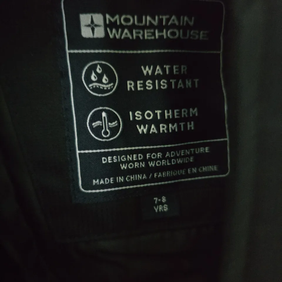 MOUNTAIN WAREHOUSE KIDS' PUFFER JACKET, BLACK, AGE 7-8