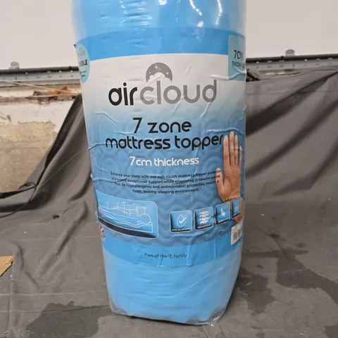 AIRCLOUD 7 ZONE MATTRESS TOPPER – 7CM THICK – BLUE PACKAGING
