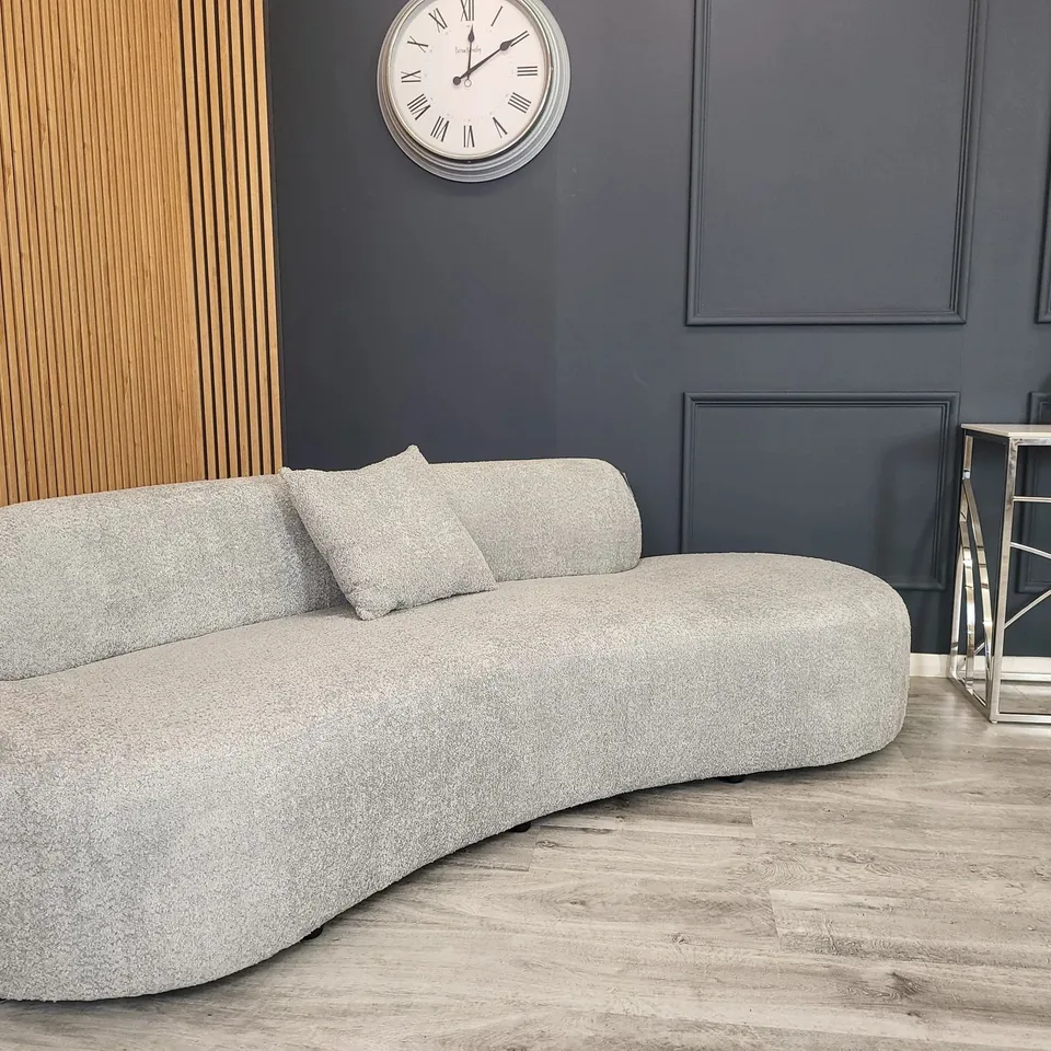 BOXED FURNISH 365 MIAMI SILVER GREY 3 SEATER SOFA