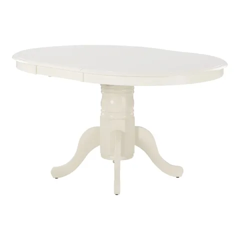 BOXED HOLMES EXTENDABLE DINING TABLE -IVORY- (2 BOXES)