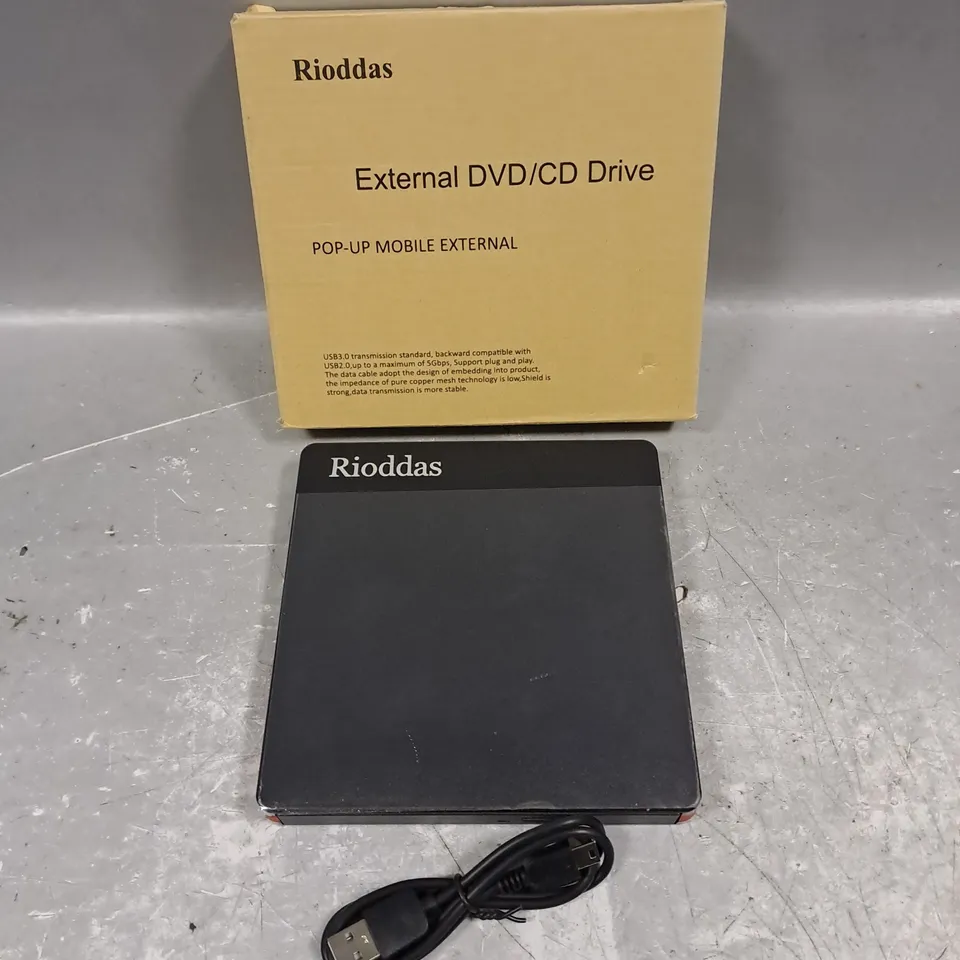 BOXED RIODDAS EXTERNAL DVD/CD DRIVE 