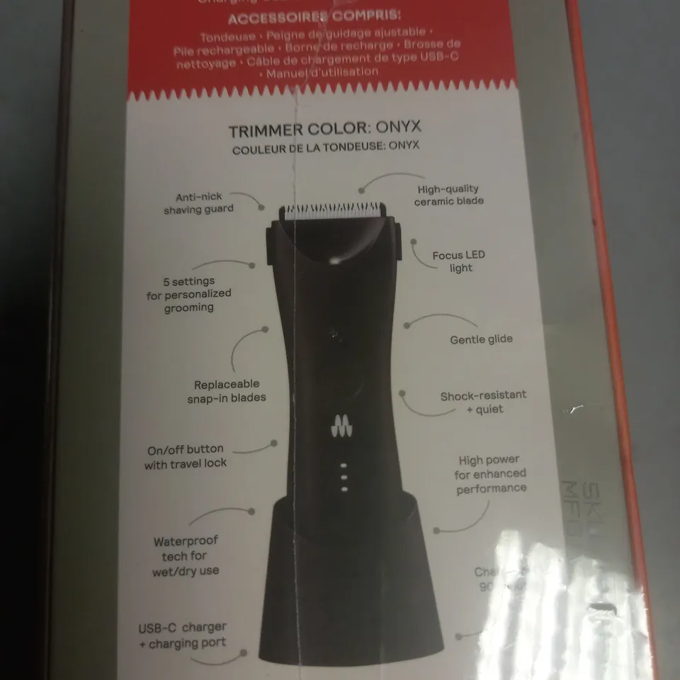SEALED MERIDIAN THE TRIMMER PLUS BODY HAIR TRIMMER - ONYX