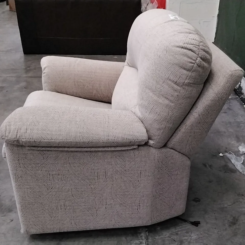 QUALITY BRITISH DESIGNER G PLAN MANUFACTURED CHLOE C SMALL CHAIR - CORAL BISCUIT FABRIC