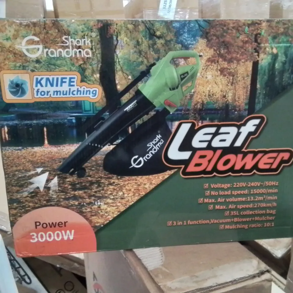 BOXED GRANDMA SHARK LEAF BLOWER