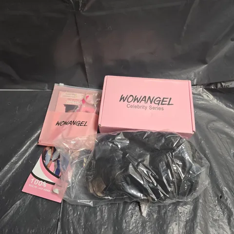 WOWANGEL 100% PURE HUMAN HAIR LACE WIG – CELEBRITY SERIES, DARK BROWN, LONG WAVES