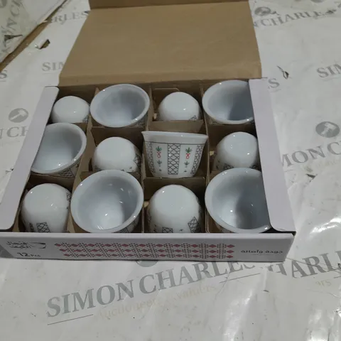 BOXED SET OF 12 TEA CUPS