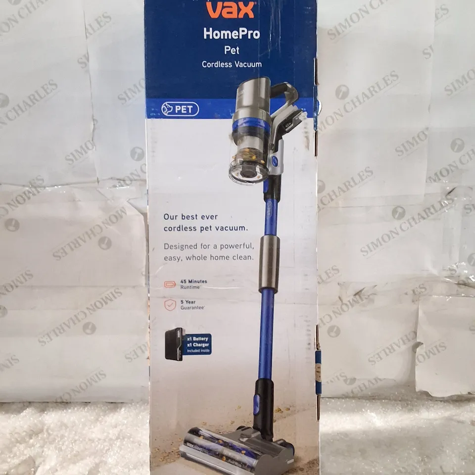 BOXED VAX HOMEPRO PET CORDLESS VACUUM