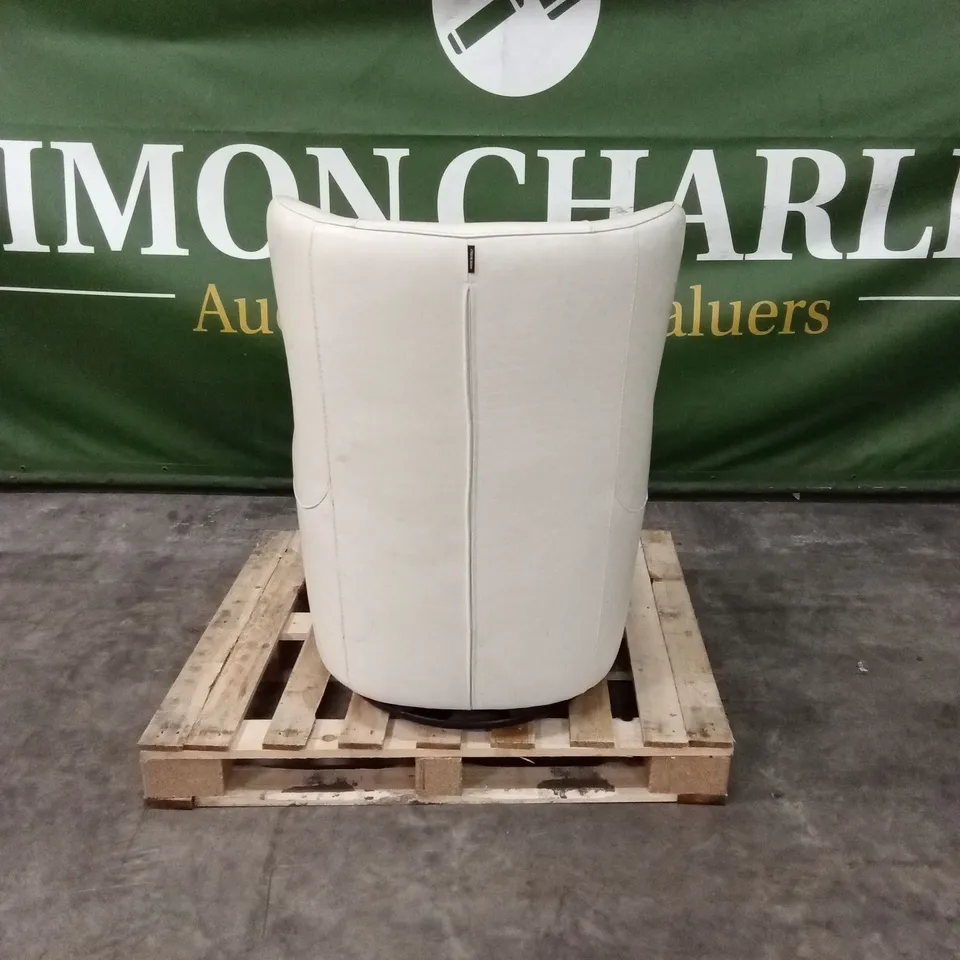 DESIGNER LEATHER SWIVEL ROCKER CHAIR