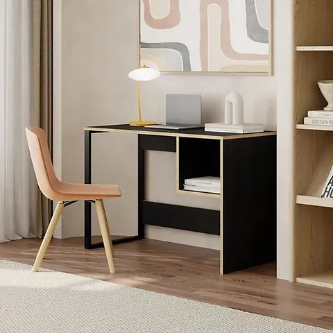 BOXED MODEL 4 STUDY DESK - BLACK