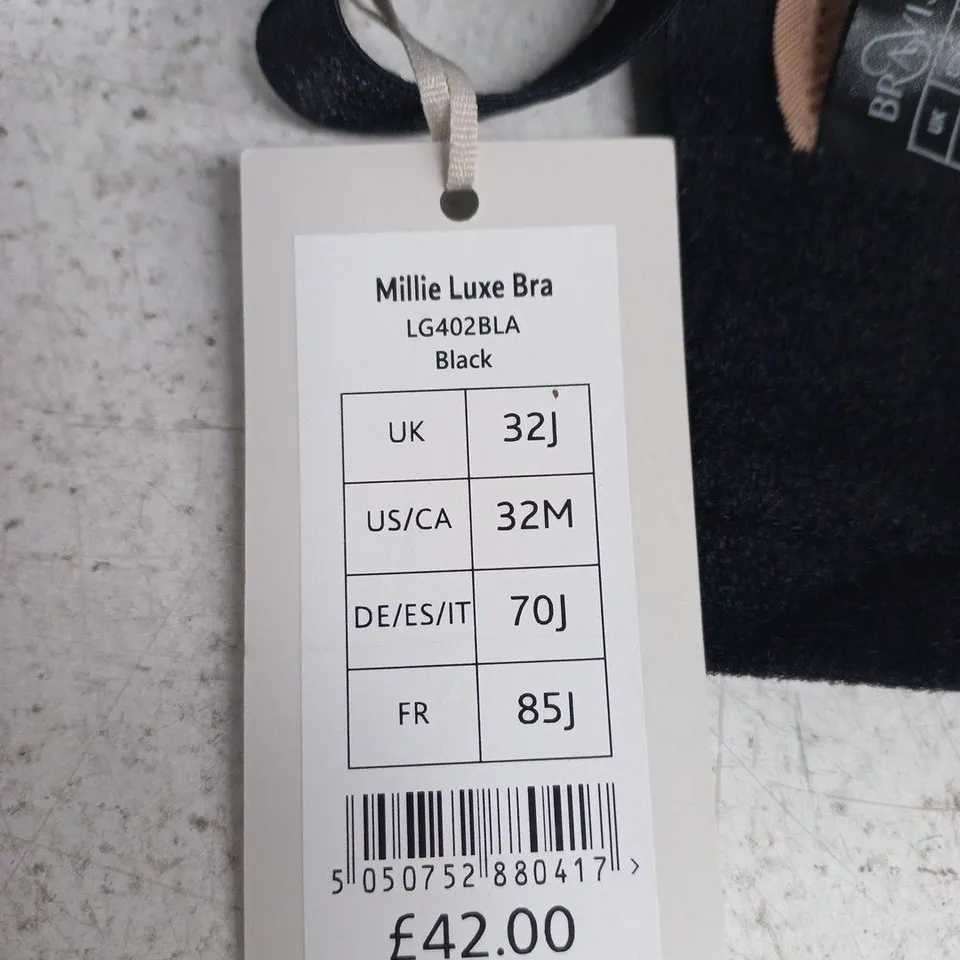 BRAVISSIMO MILLIE LUXE BRA – BLACK, UK 32J (EU 70J) – BRAND TAG