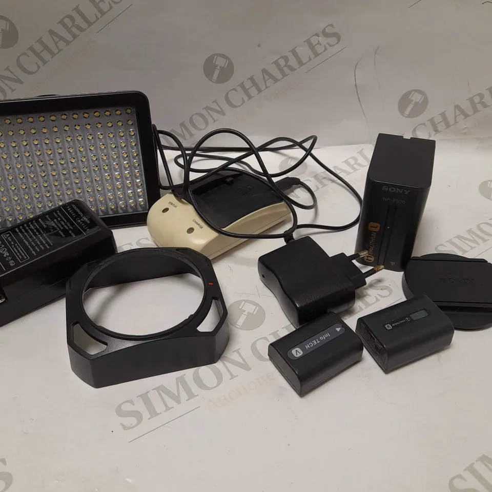 SONY HDR-CX900E CAMCORDER WITH BAG AND ASSORTED ACCESSORIES