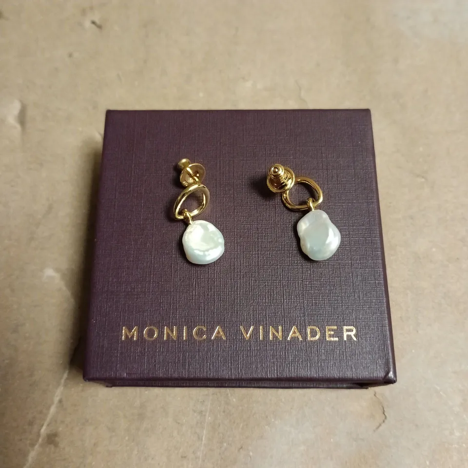 MONICA VINADER NURA KESHI PEARL DROP EARRINGS