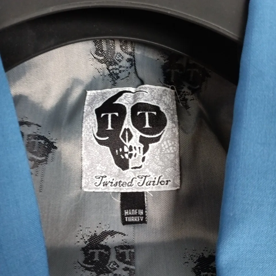 TWISTED TAILOR ELLROY SKINNY FIT SUIT JACKET – FRENCH BLUE, UK 44R