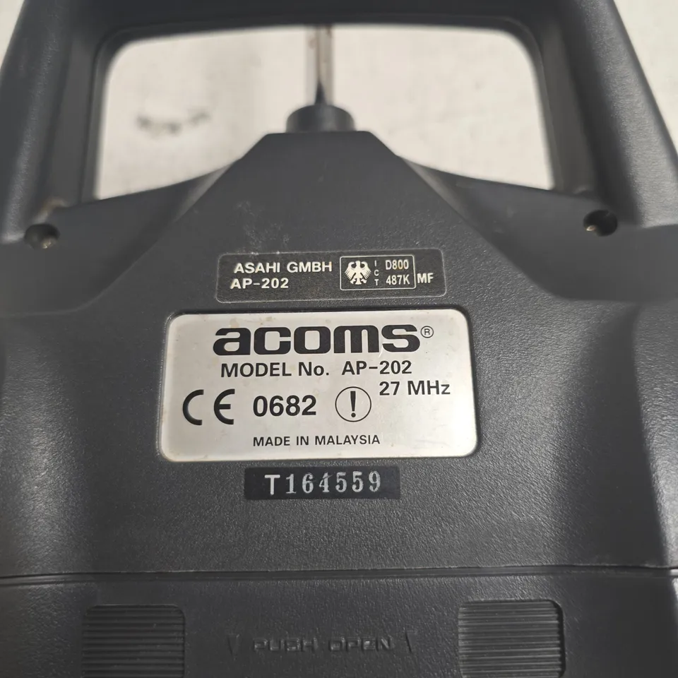 ACOMS AP-202 27 MHZ 2-CHANNEL RC TRANSMITTER
