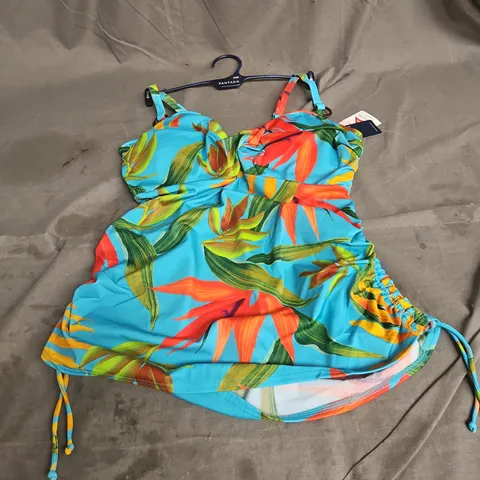FANTASIE TANKINI SWIMWEAR TOP IN BLUE MULTI SIZE 36E