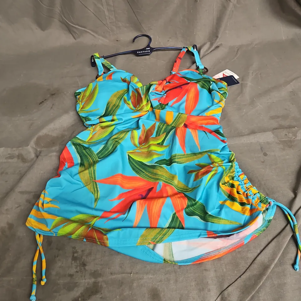FANTASIE TANKINI SWIMWEAR TOP IN BLUE MULTI SIZE 36E